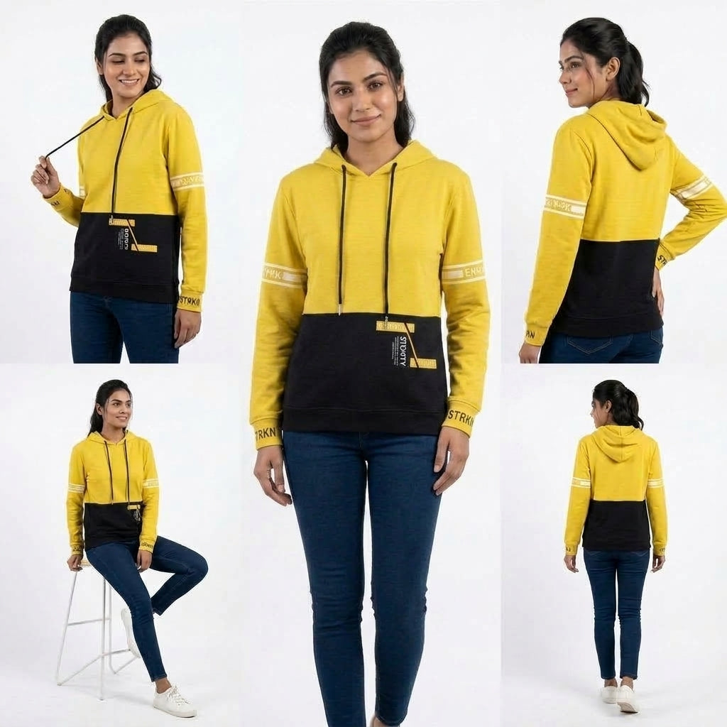 Athletic Striped Sleeve Hoodie