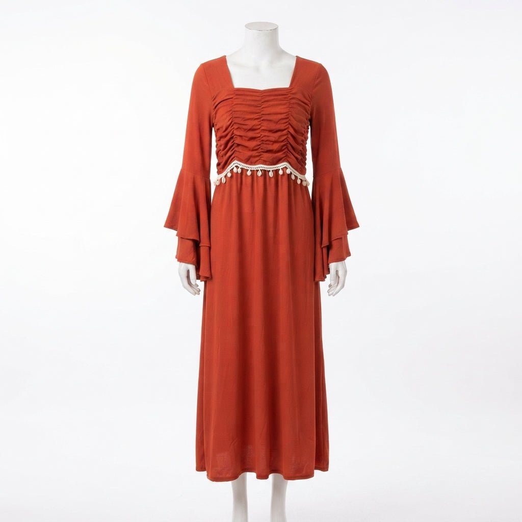 Bohemian Bell-Sleeve Maxi (A-244)