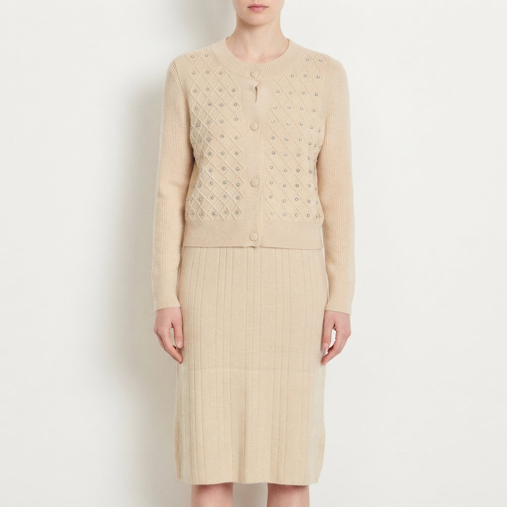 Embellished Cardigan Set (2068)