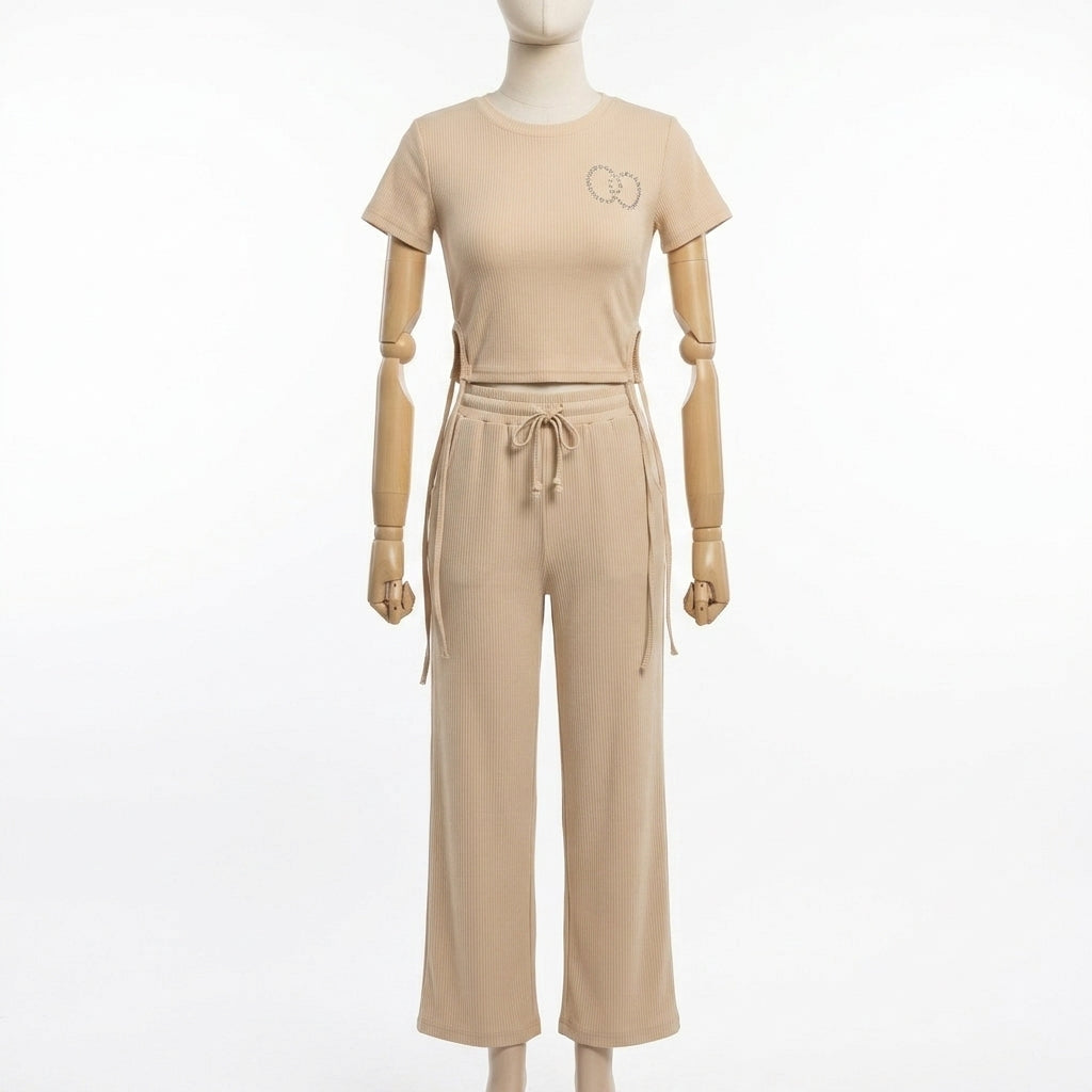 Trendy Ribbed Lounge Co-Ord (F-43)