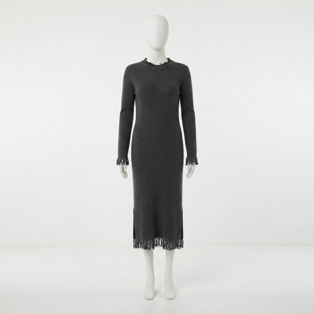 Fringed Detail Bodycon Dress (BD-01)