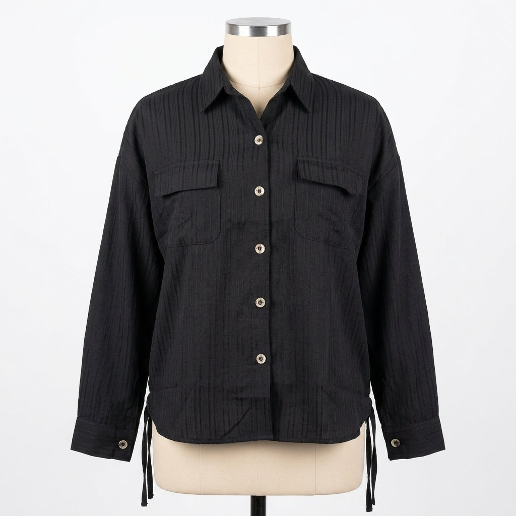 Casual Pocketed Shacket Set (VG-1014)
