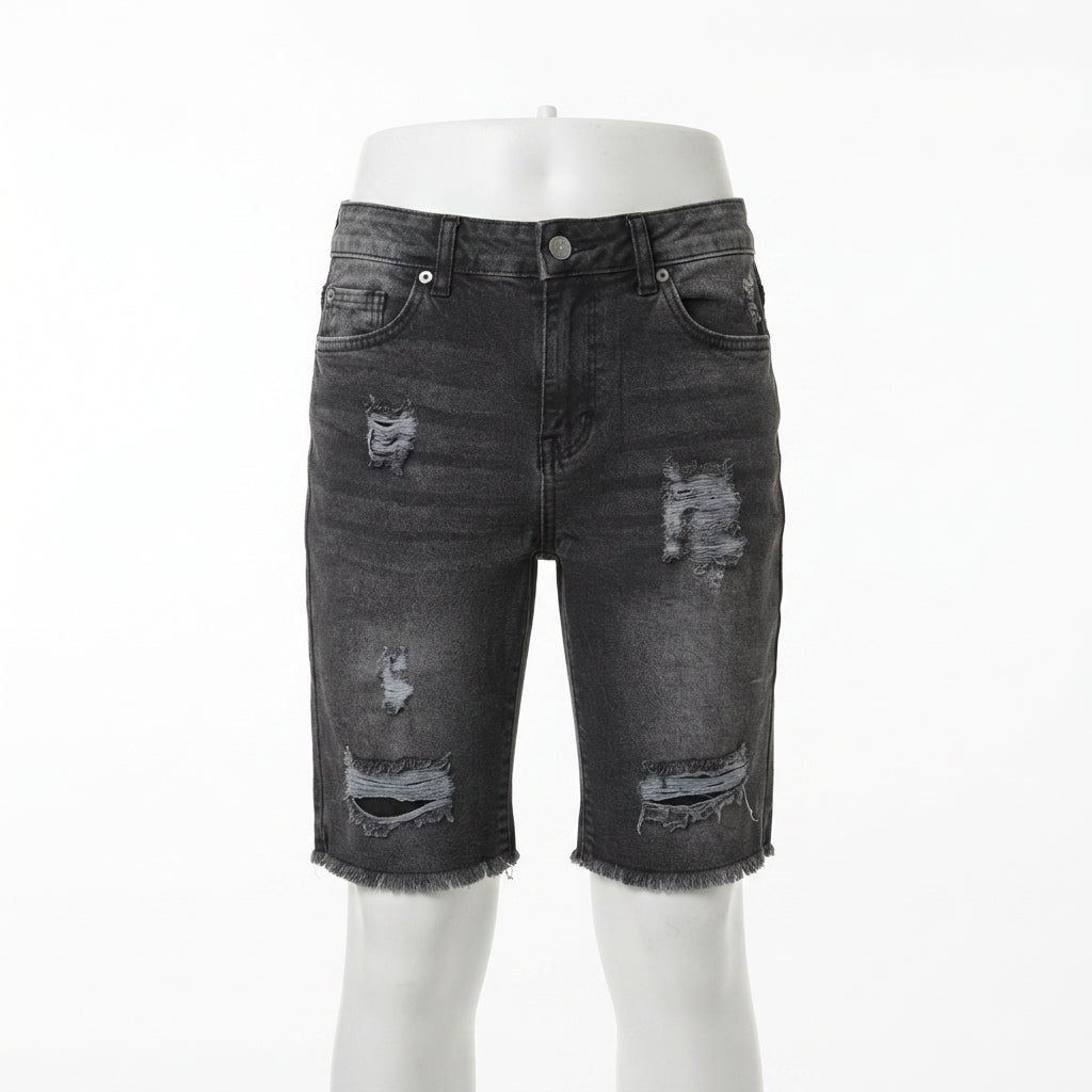 Raw Hem Denim Shorts
