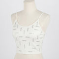 Rhinestone Motif Cami Crop Top (2427)