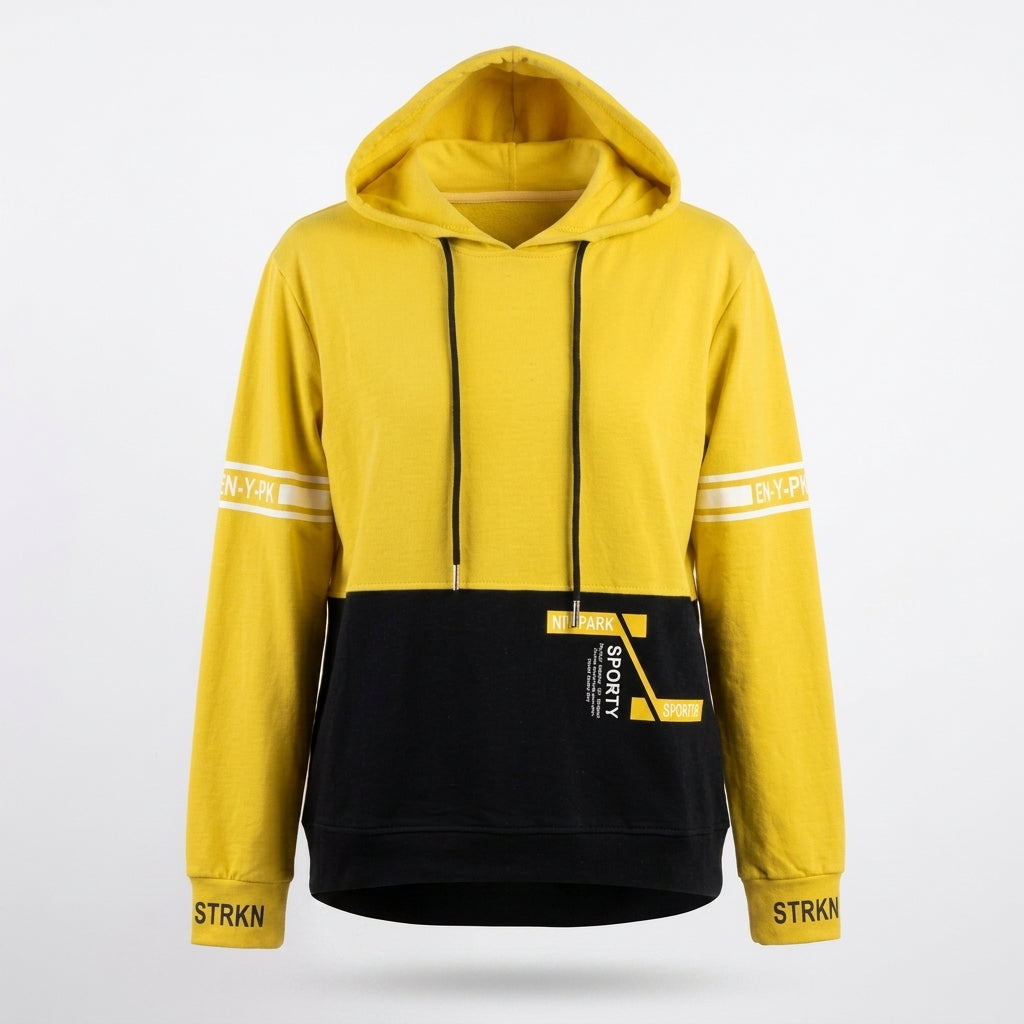 Athletic Striped Sleeve Hoodie