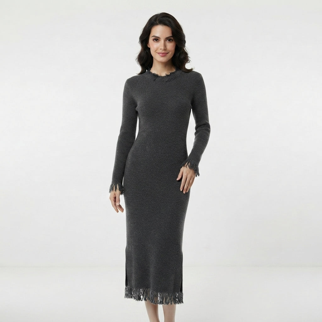 Fringed Detail Bodycon Dress (BD-01)