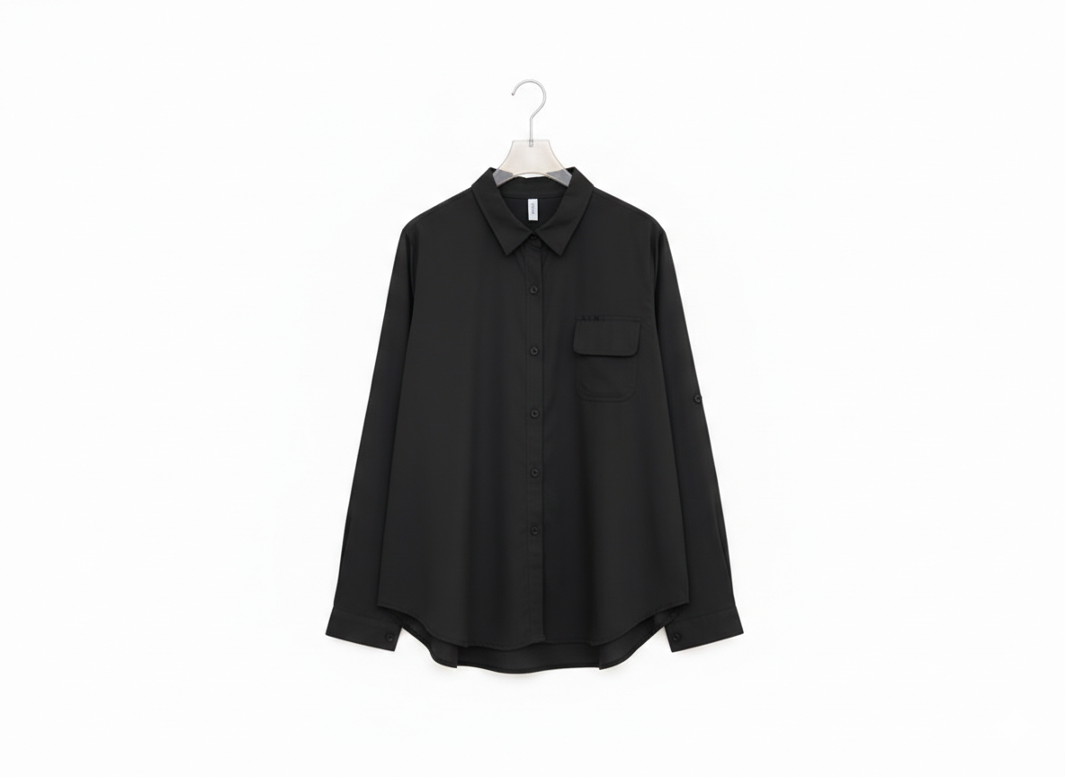 Versatile Collar Shirt One Pocket
