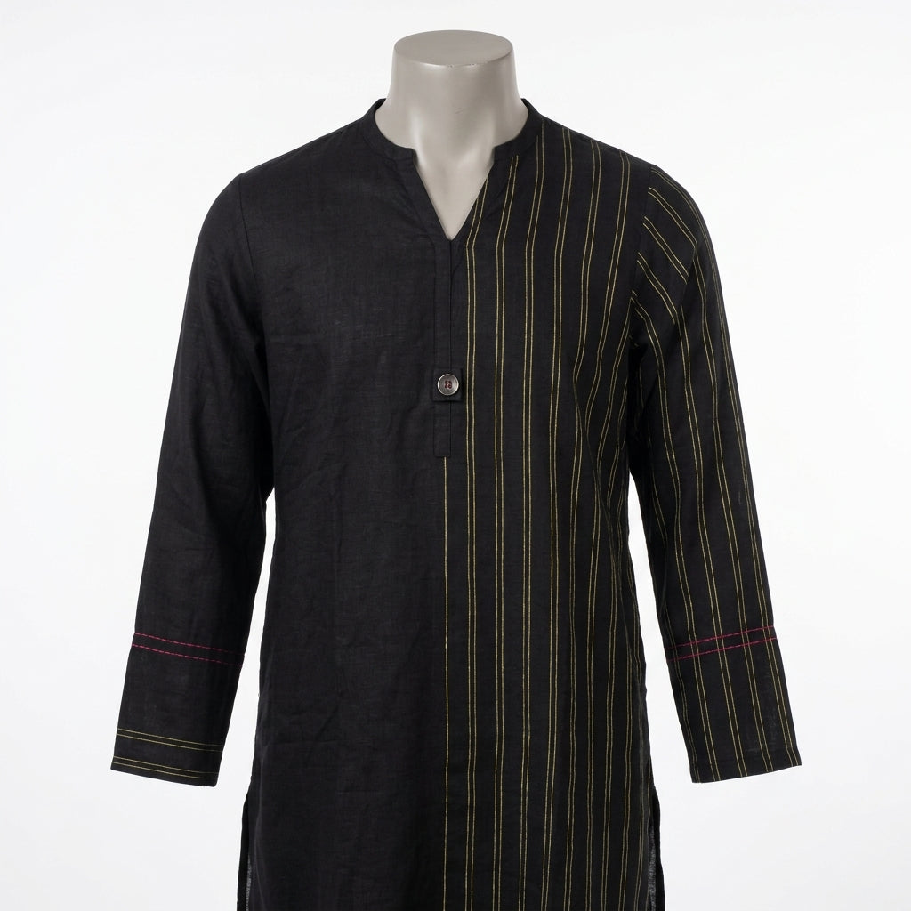 Mandarin Collar Long-Sleeve Tunic (Top-2)