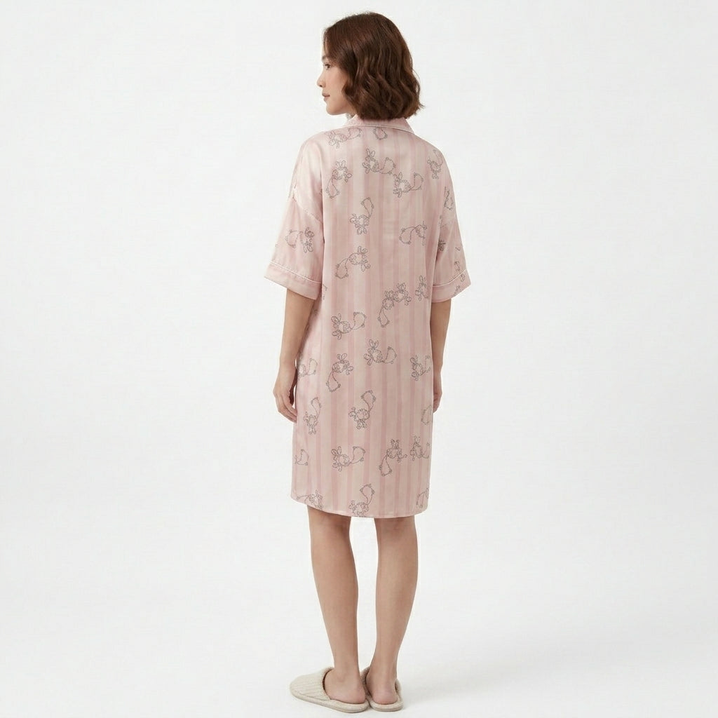 Blush Pink Giraffe Print Night Shirt