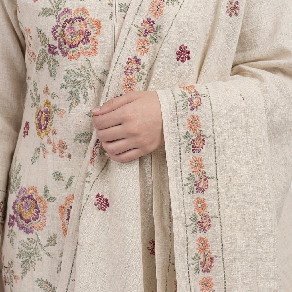 Botanical Khaddar Drape (BM-30)