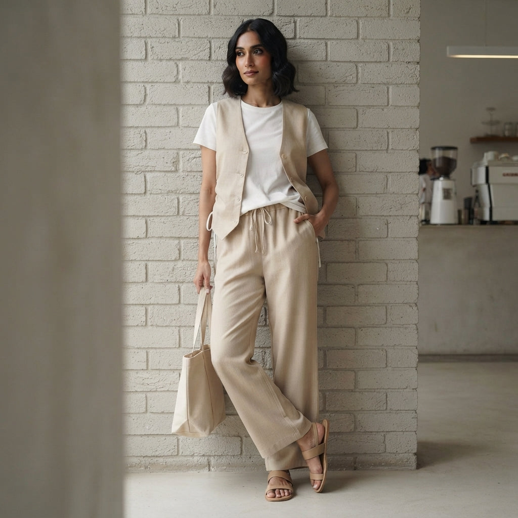 Layered Vest Co-Ord Set (F-21)