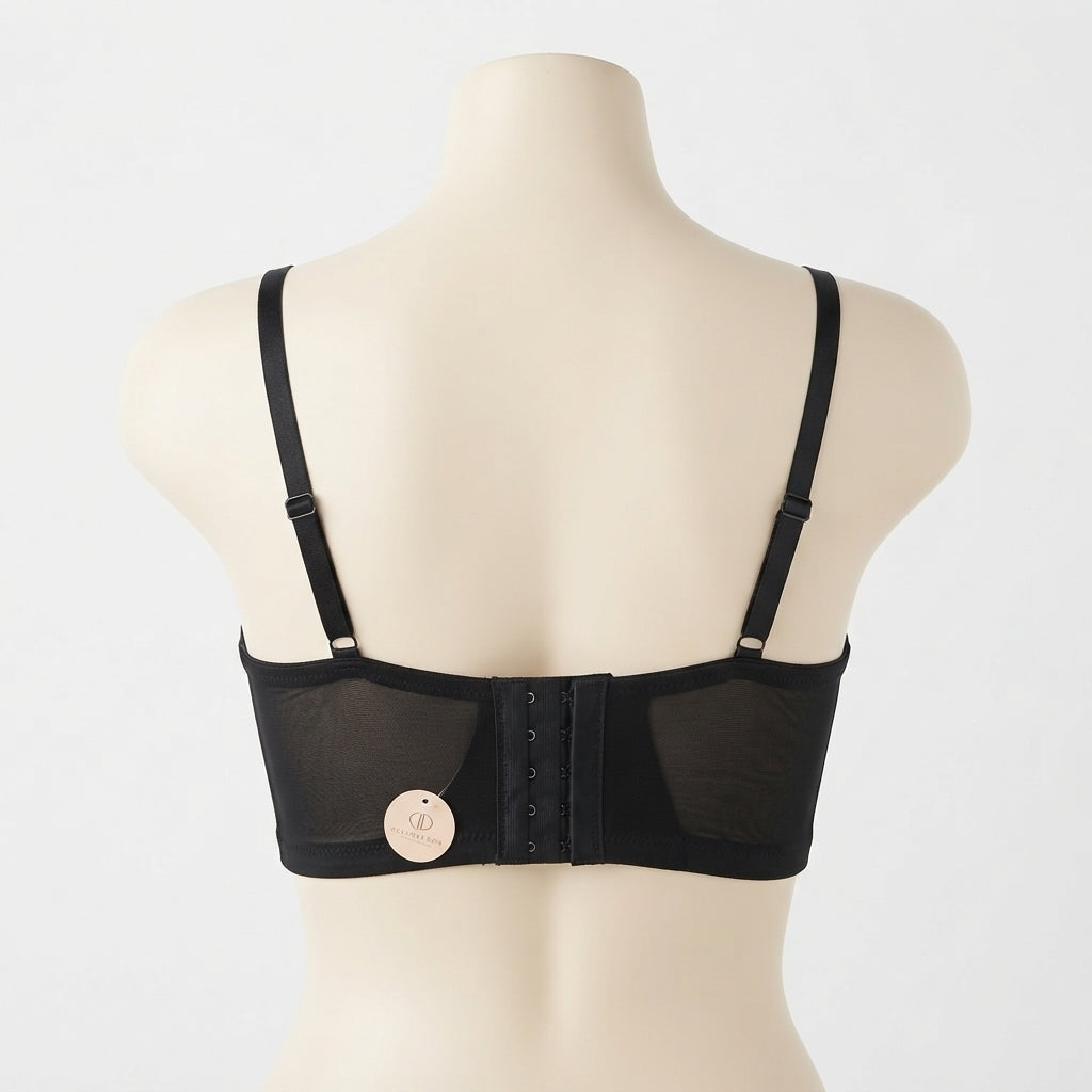 Sheer Mesh Paneled Beaded Crop (25600)