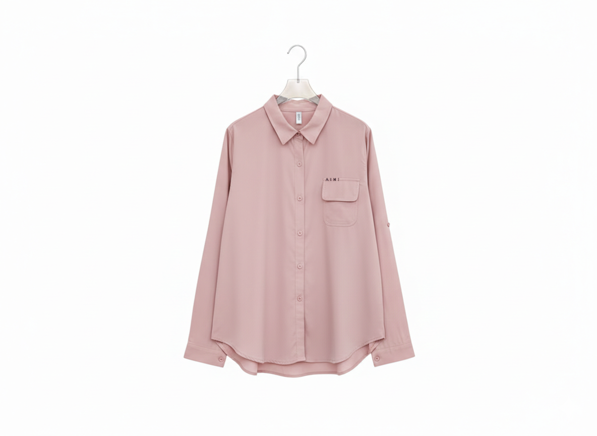 Versatile Collar Shirt One Pocket