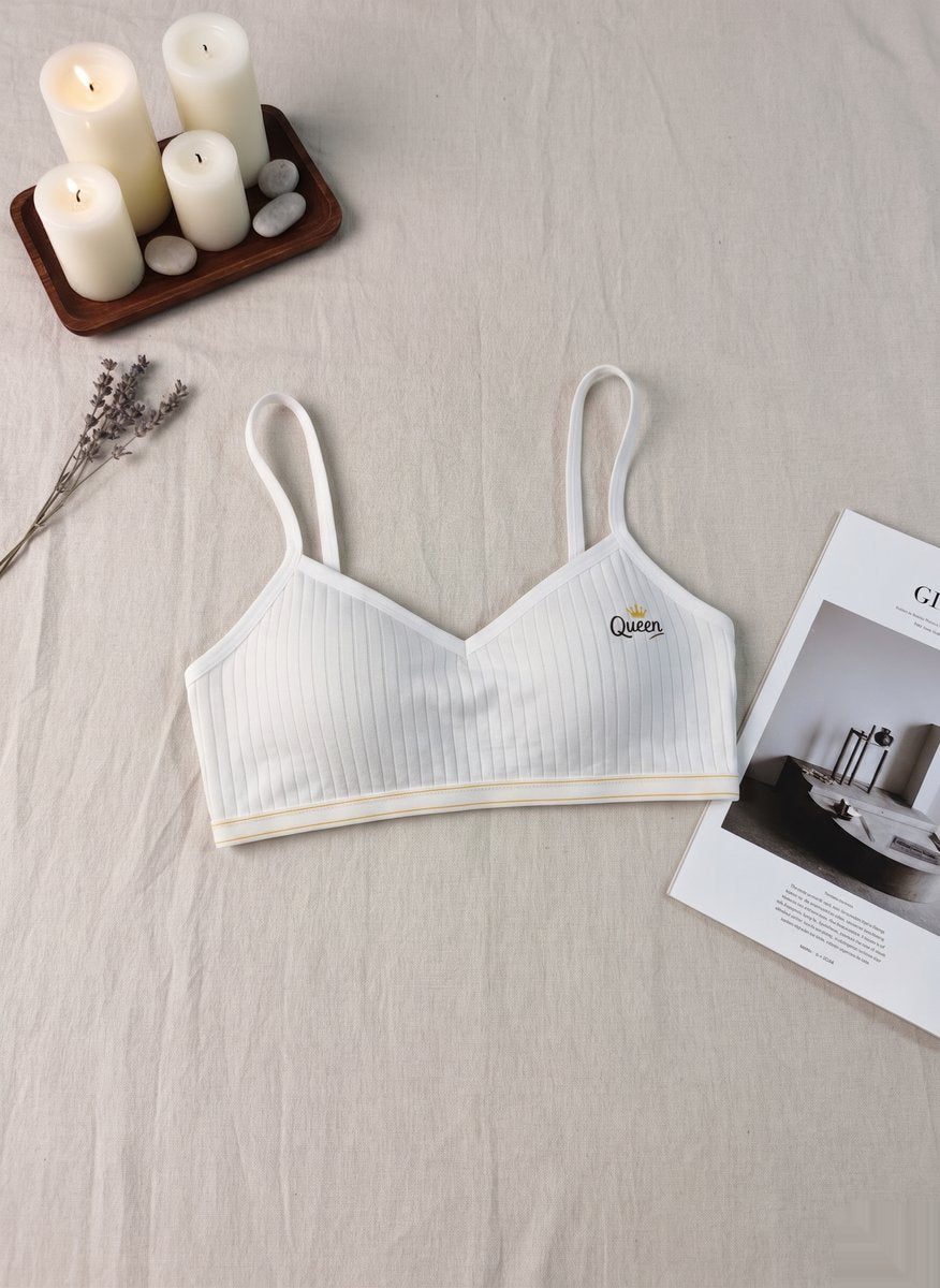 Crossback Sport Support Bra - White