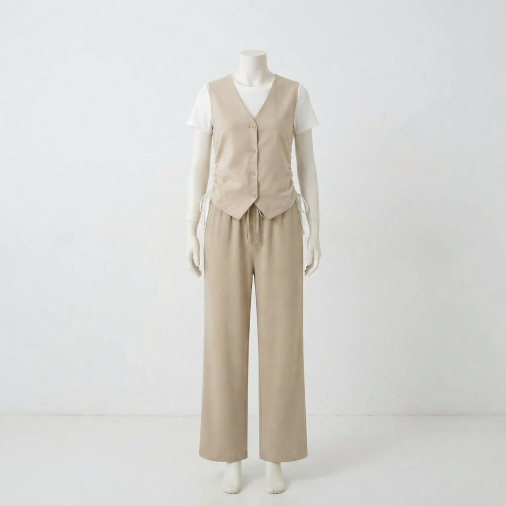 Layered Vest Co-Ord Set (F-21)