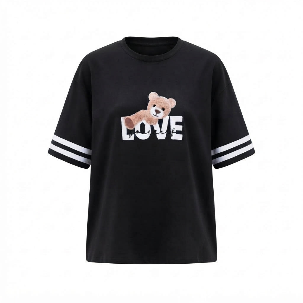 Teddy Bear Slogan T-Shirt (LC-267)