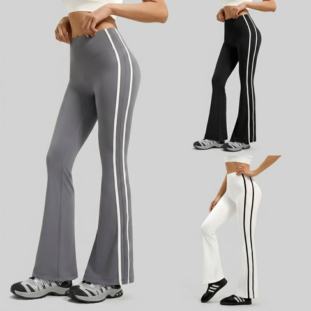 Bell Bottom Sports Trouser ( Side White Double Strip )