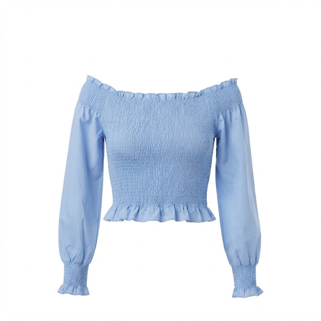 Elasticated Bardot Top (805)