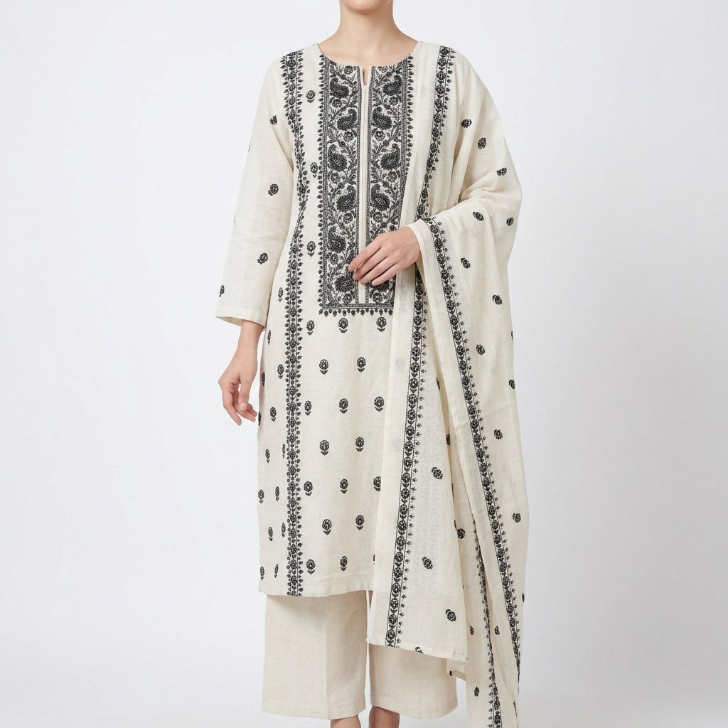Khaddar Motif Outfit (BM-91)