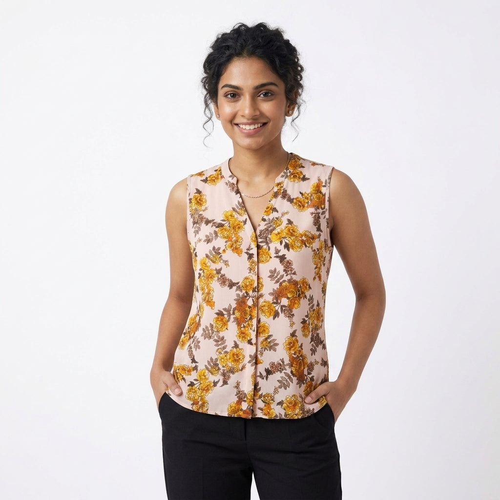 Summer Floral Tank Shirt