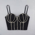 Rhinestone Paneled Cami Corset (9917)