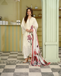 3-Piece Ivory Iris Embroidered Tunic Set