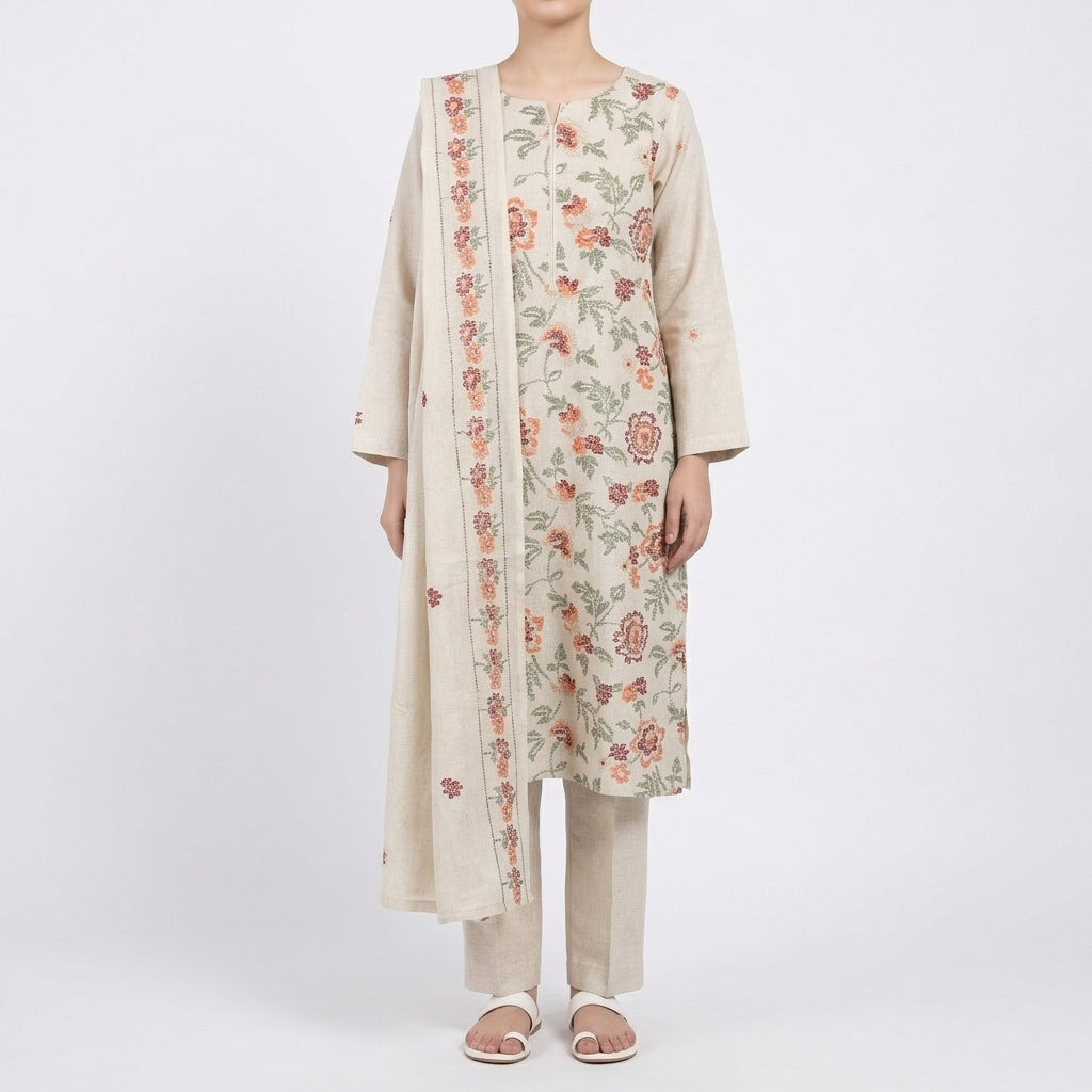 Botanical Khaddar Drape (BM-30)