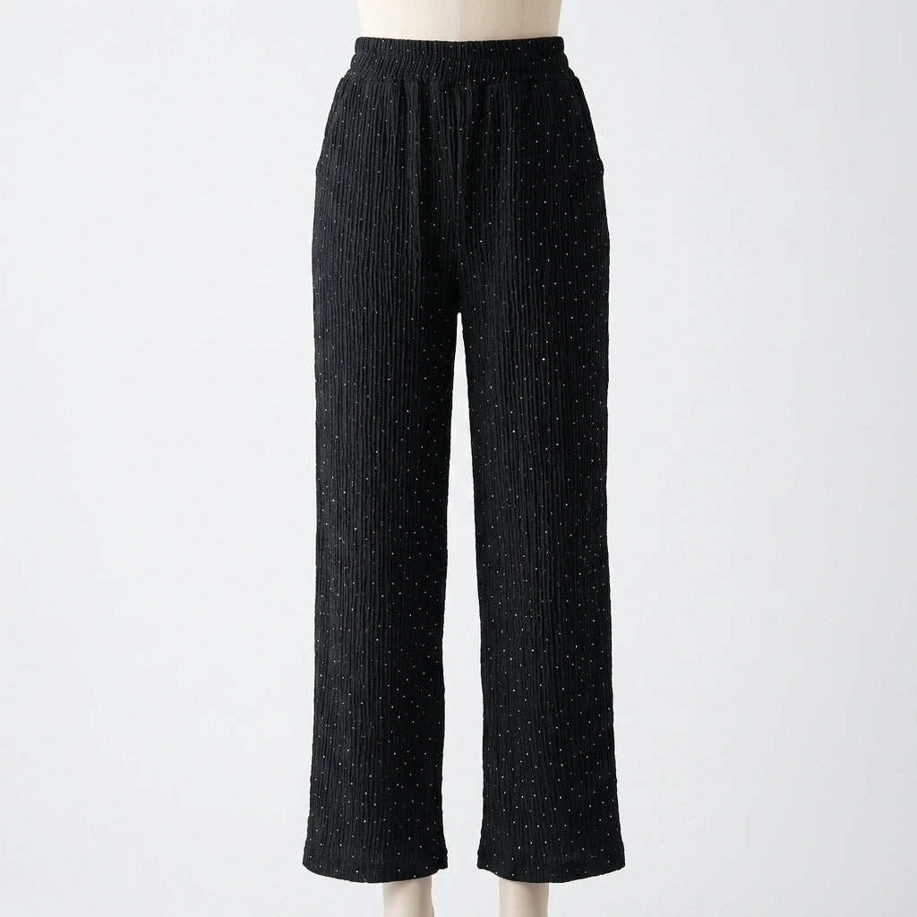 Shimmer Dot Ribbed Co-Ord (F-37)