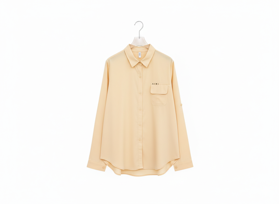 Versatile Collar Shirt One Pocket