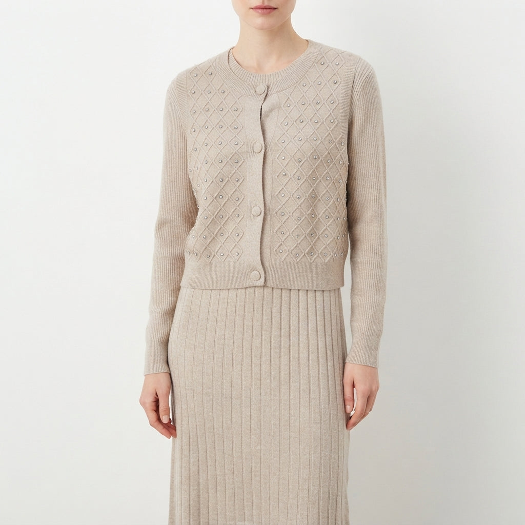 Embellished Cardigan Set (2068)