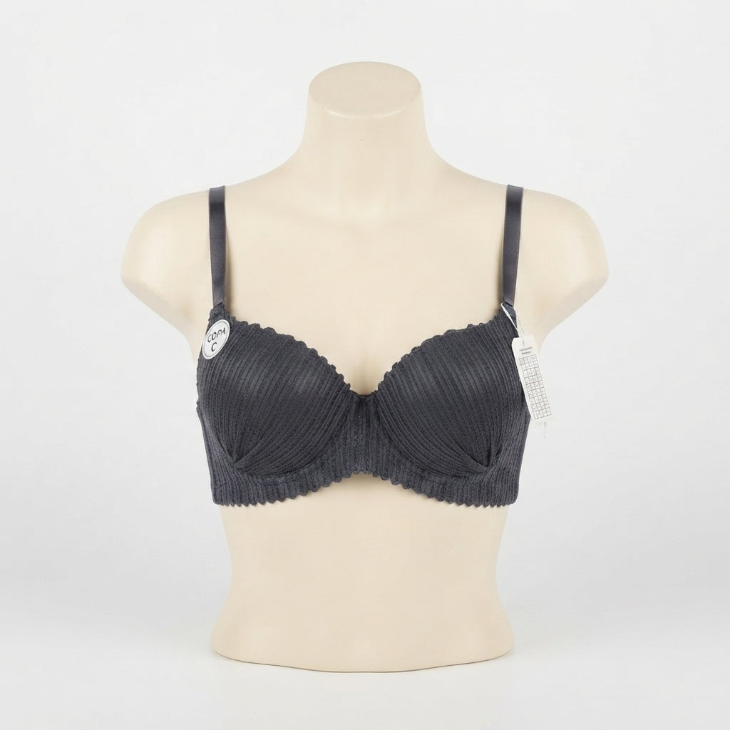 Lace Scallop Pleated Contour Bra (2704)