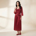 Graceful Satin Belted Robe & Chemise Collection (9004)