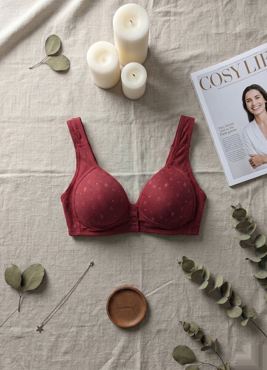 Padded Comfort Shape Bra - Burgundy
