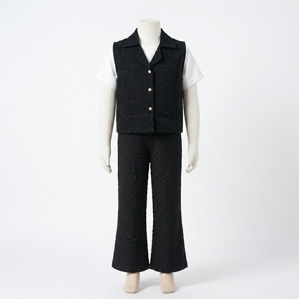 Girls Co-ord Set with Inner Tee (Kids 3-Piece codset)