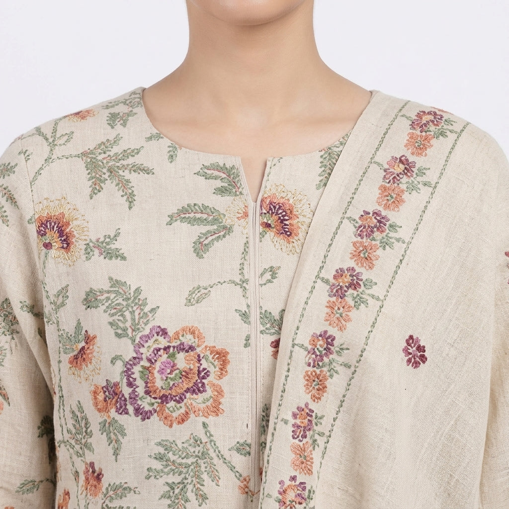 Botanical Khaddar Drape (BM-30)