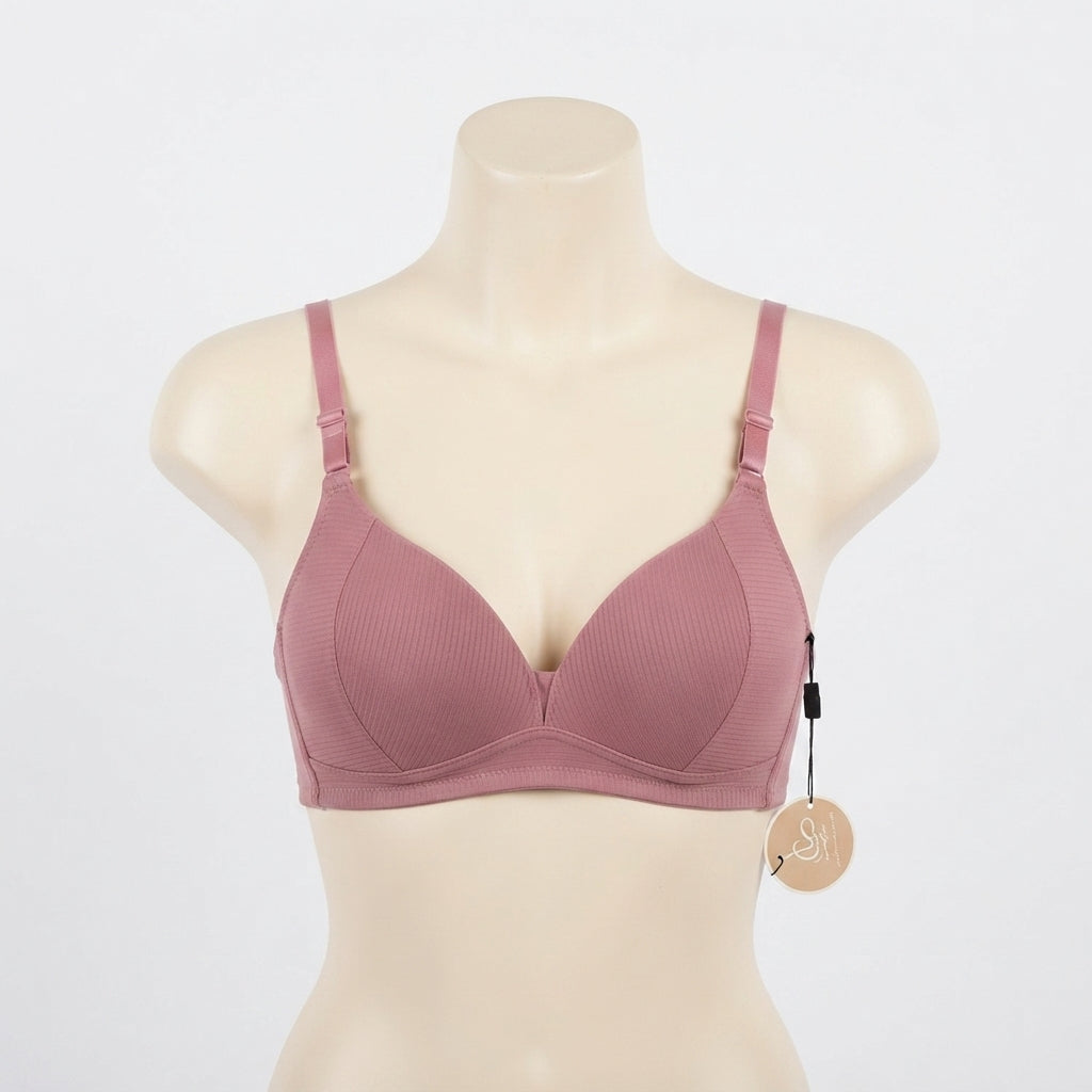 Soft-Touch Ribbed Lounge Bra (7866)