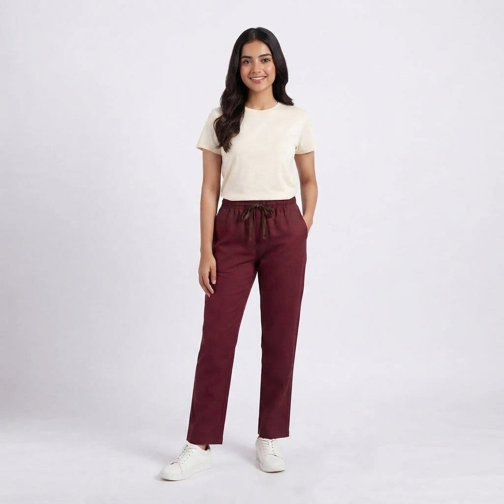 Relaxed Fit Straight-Leg Pants