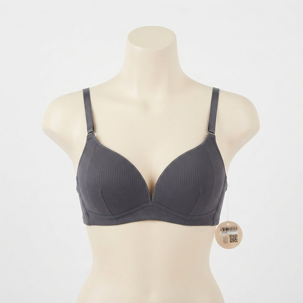 Soft-Touch Ribbed Lounge Bra (7866)