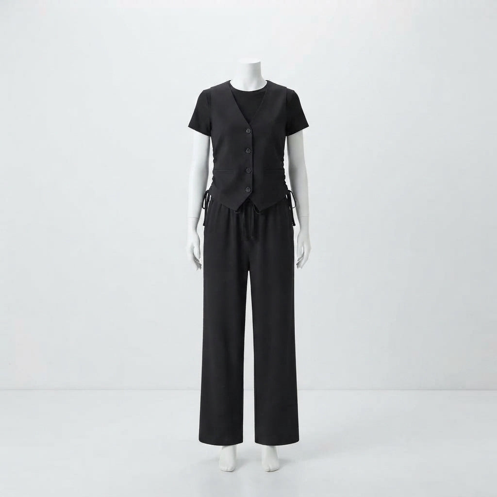 Layered Vest Co-Ord Set (F-21)