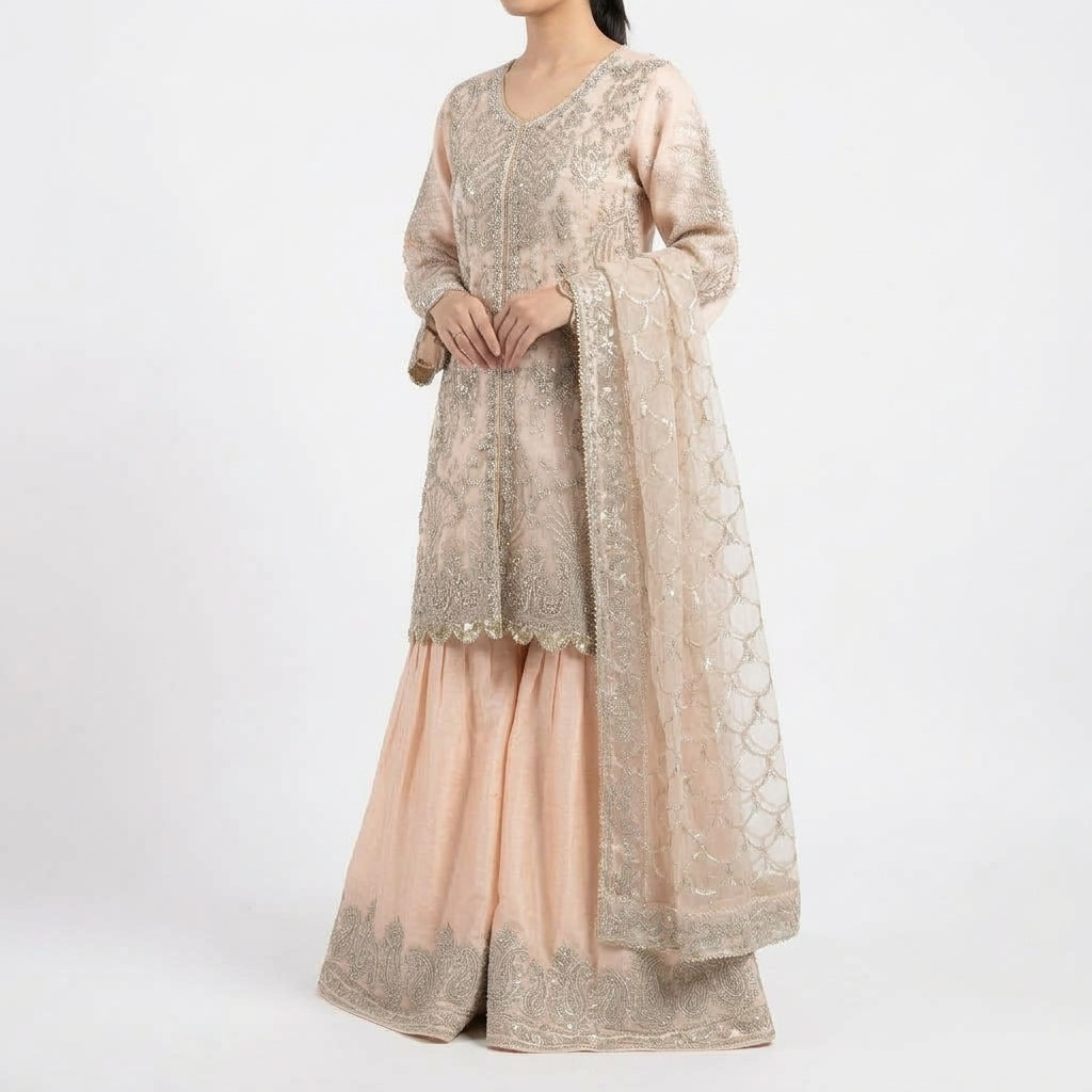 Sequin Kurti Gharara (BZ-90)