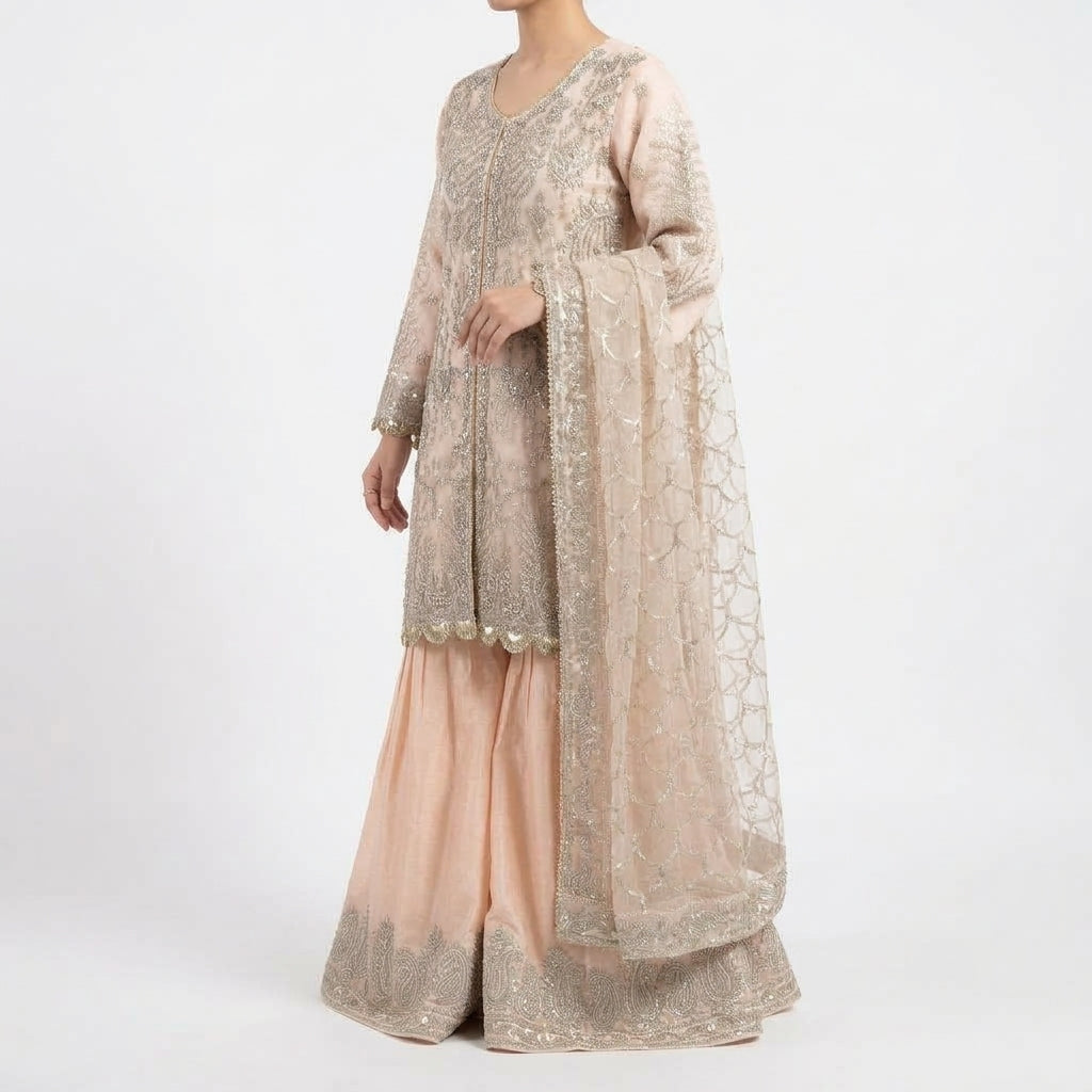 Sequin Kurti Gharara (BZ-90)