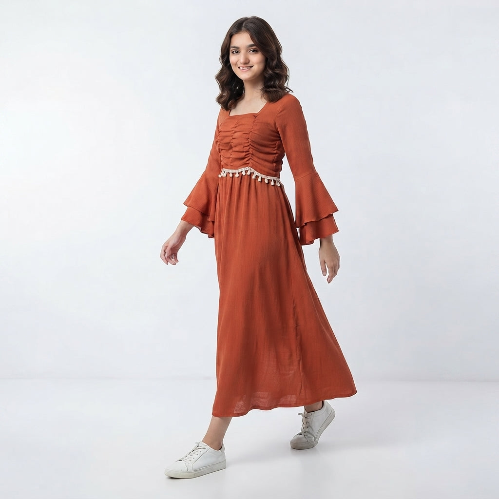 Bohemian Bell-Sleeve Maxi (A-244)