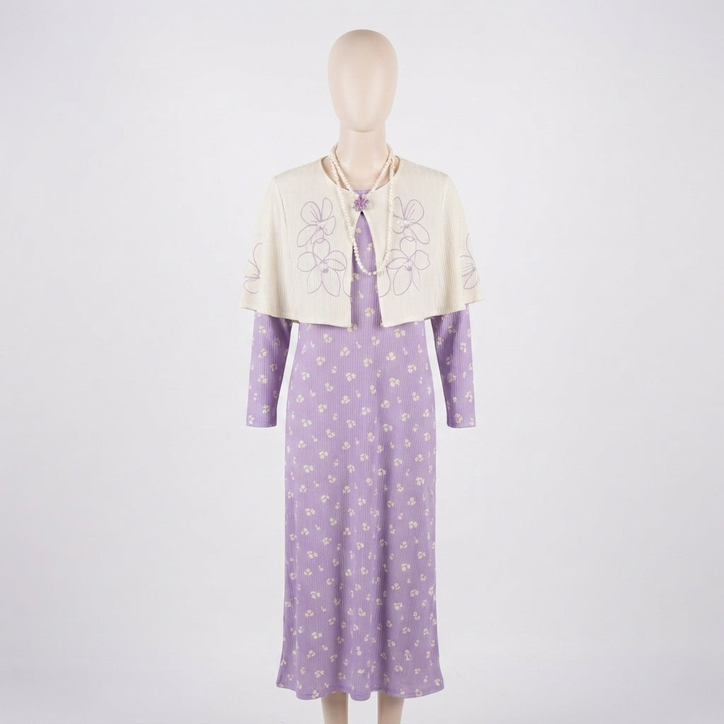 Floral Print Bolero & Maxi Set (VG1695)