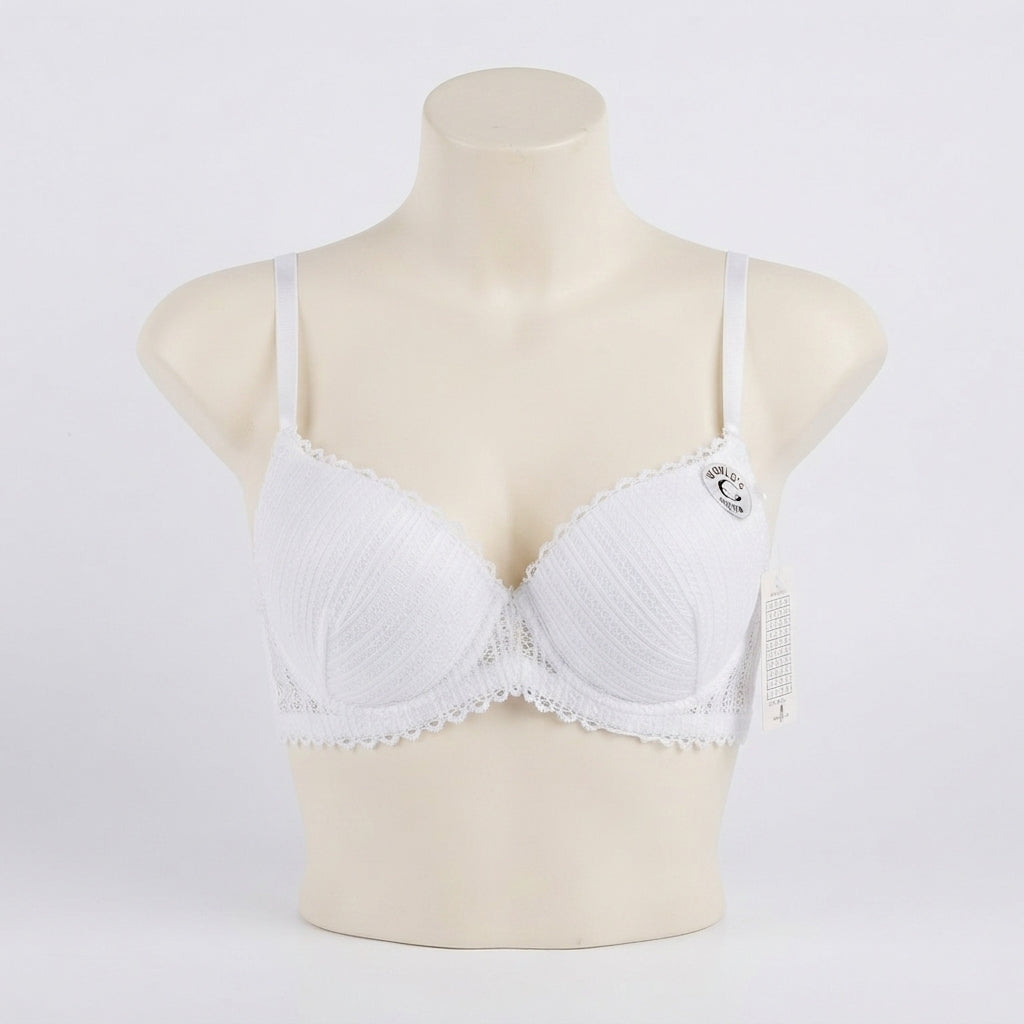 Lace Scallop Pleated Contour Bra (2704)
