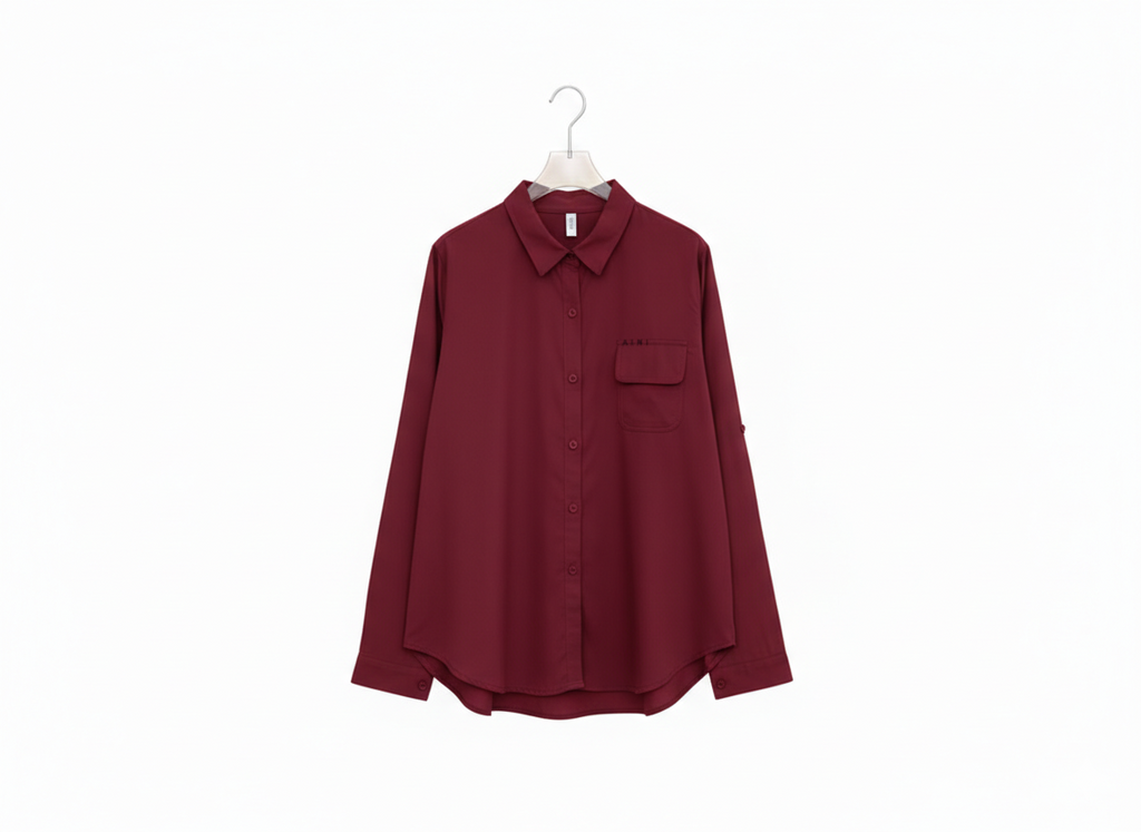 Versatile Collar Shirt One Pocket
