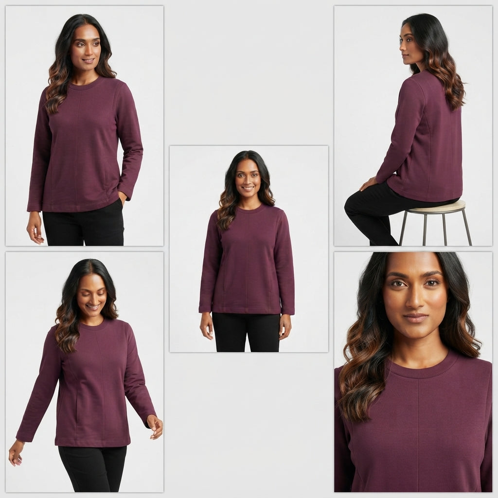 Relaxed Fit Long-Sleeve Pullover
