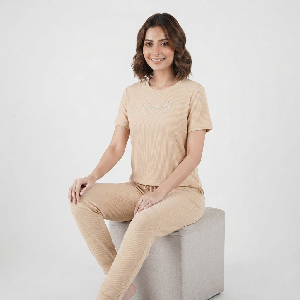 Smile Knit Lounge Set (F-52)