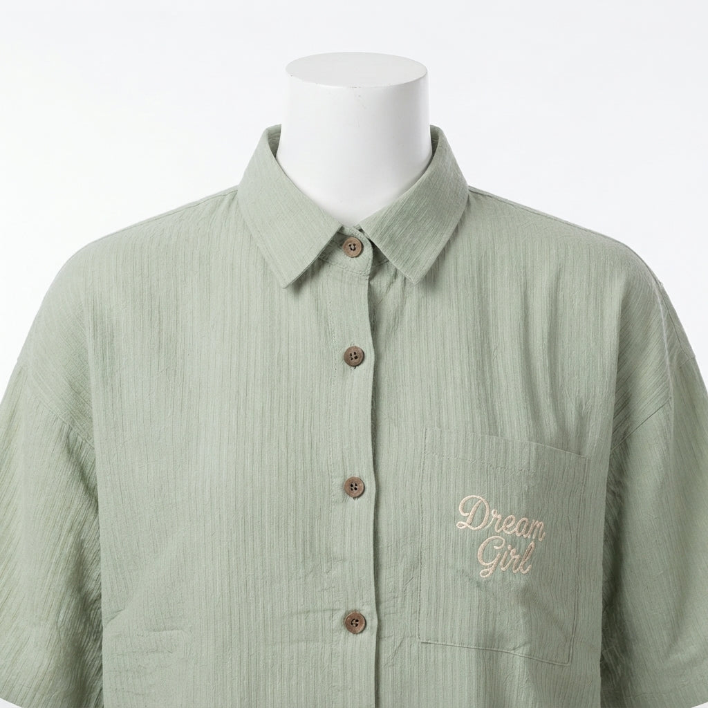Embroidered Pocket Short-Sleeve Shirt (VG-1230)