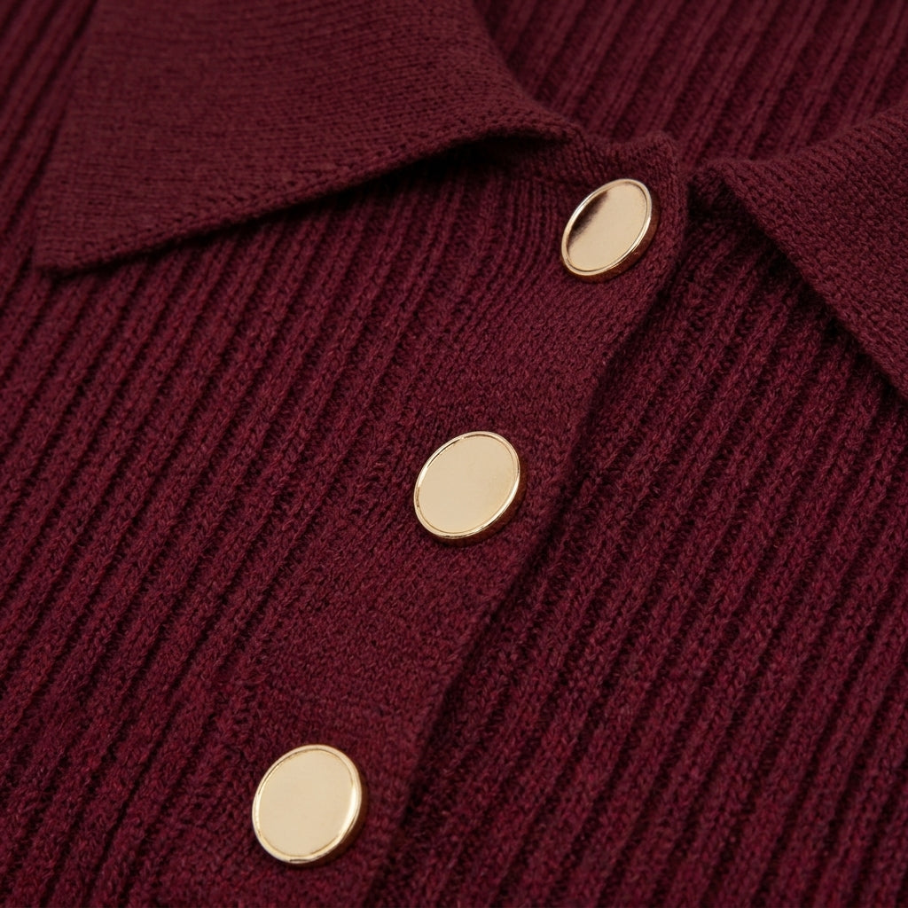 Buttoned Polo Knit (S-159)