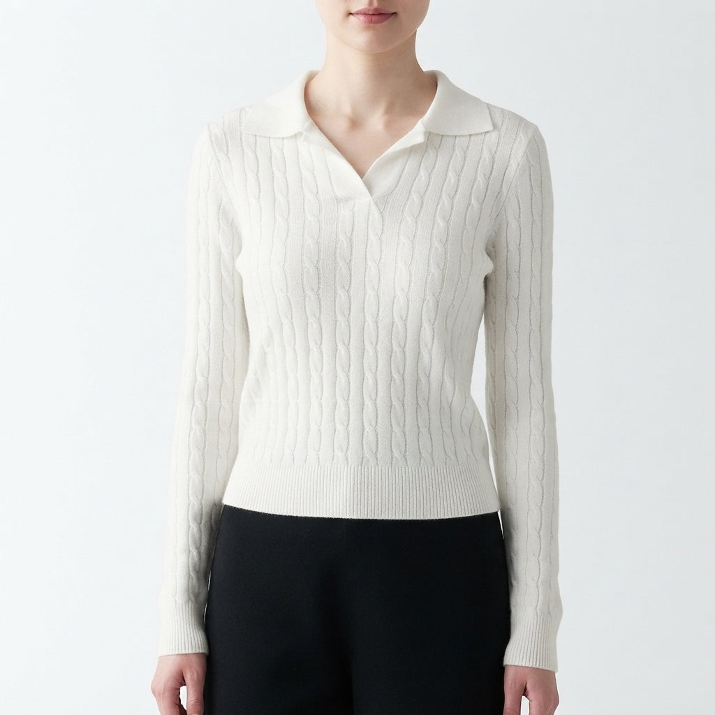 Collared Texture Sweater (S-160)